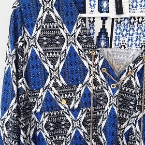 NWT BCBGMaxazria Roll Sleeve Blouse XL